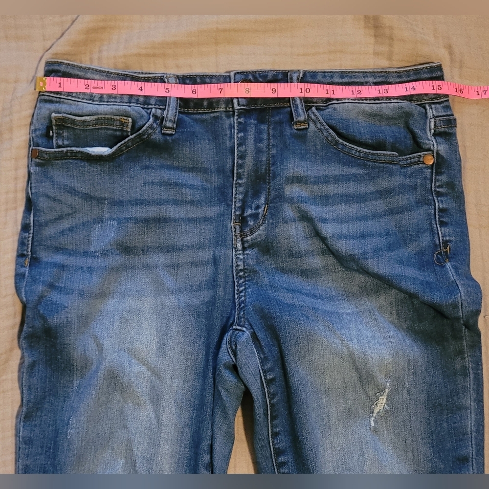 Judy Blue Relaxed Fit Dark Wash Distressed Jeans Size 31 - Picture 8 of 10